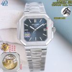 PDF Factory Patek Philippe Cubitus 9015 Movement 45mm 316L Steel Rose Gold/Silver Strap Watch